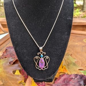 Silver butterfly necklace